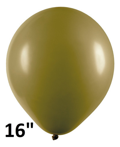 Balão Redondo 16 Diversas Cores 12 Unid Art Latex Cor Oliva