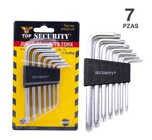 Juego De Llaves Torx Security 7 Pcs 