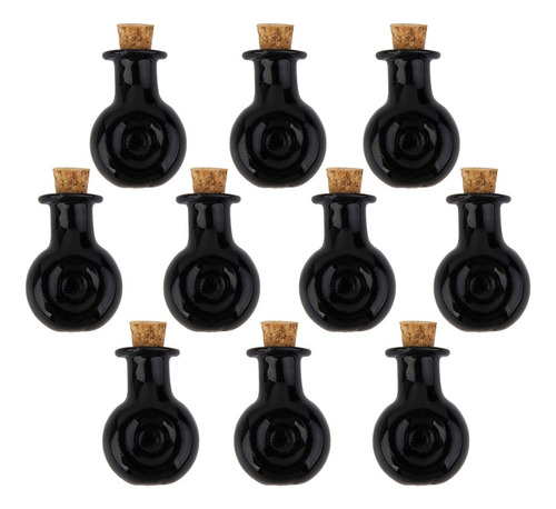 10 Mini Botella De Corcho De Cristal Xo Winebottle Frascos
