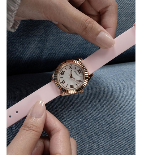 Reloj Guess Mini Luna Gw0724l3 Oro Rosa Mujer