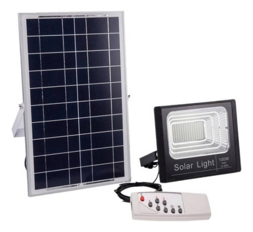 Linterna Solar 100w Con Panel Solar Y Con Control-exteriores