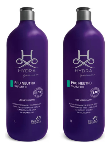 02 Hydra Pro Shampoo Neutro 1litro 1:10 Pet Society