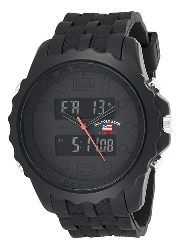 Us Polo Assn Reloj Deportivo Para Hombre Us9269 Negro Con Ba