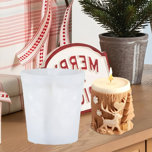 Molde De Silicona Para Velas De Aromaterapia Navideñas