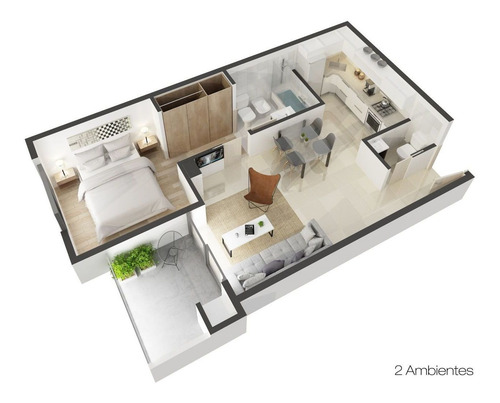 Venta Depto 2 Ambientes En Liniers