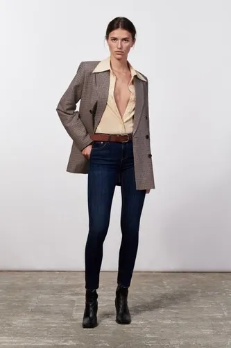 Jeans Tiro Alto De Dama Zara The Mid Waist Skinny