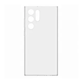 Funda Samsung Clear Standing Cover transparent con diseño liso para Samsung Galaxy S22 Ultra por 1 unidad
