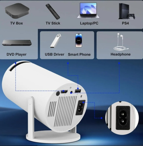 Proyector Portátil Hypro Freestyle Wifi Bluetooth 4k Magis Blanco