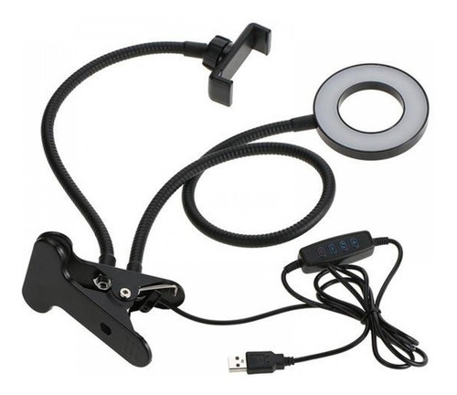 Ring Light De Mesa Iluminador Led Com Suporte Celular