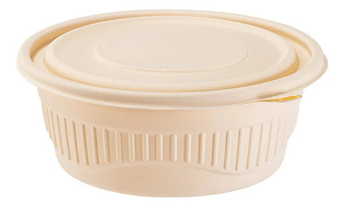 Recipiente Redondo De 2500 Ml, Cuencos Biodegradables Para L