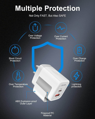 New iPhone Charger Block, Usb C Wall Charger, 20w Pd 3.0 Typ