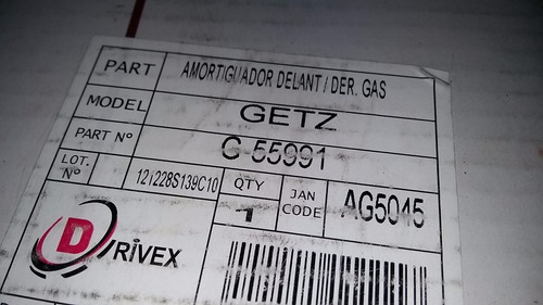Amortiguador Delantero Hyundai Getz 05-10 Dodge Brisa 06-11*