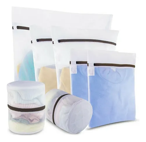 comprar Set Kit X 7 Bolsas Malla Para Lavanderia Lavar Ropa Delicada