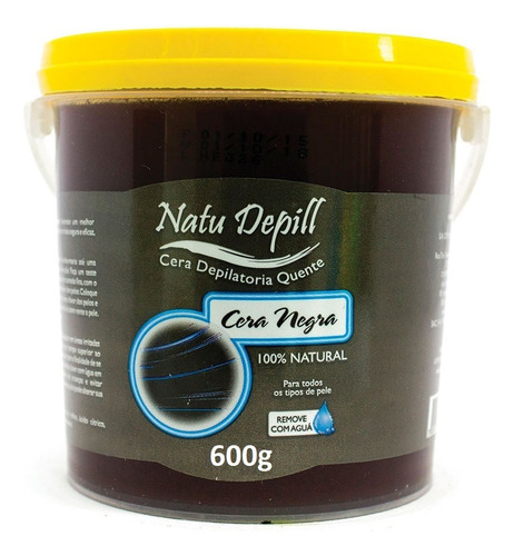 Cera Depilatória Quente Natu Depill Cera Negra 600g