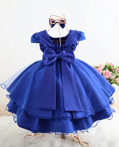 Vestido azul cheap royal daminha