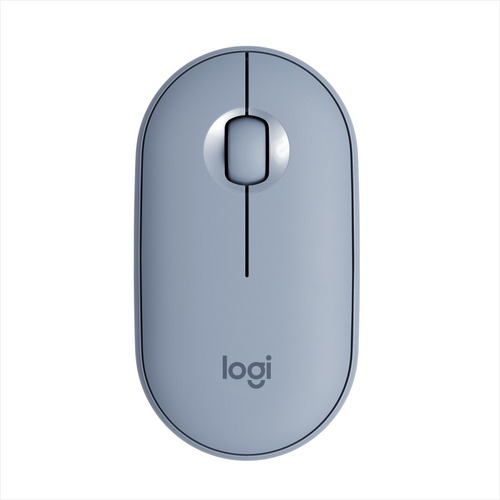 Logitech Pebble M350, Mouse Inalámbrico Moderno - Gris Azul Color Gris azulado