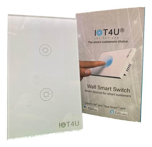 Interruptor De Luz Inteligente, Smart, Wifi - 2 Botones