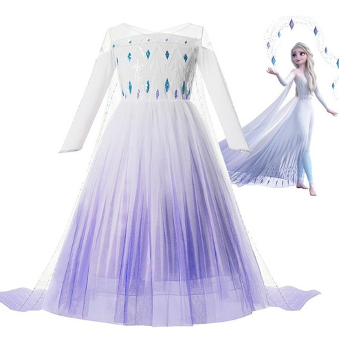 Vestido De Fiesta De Cumpleaños, Princesa Elsa De Frozen