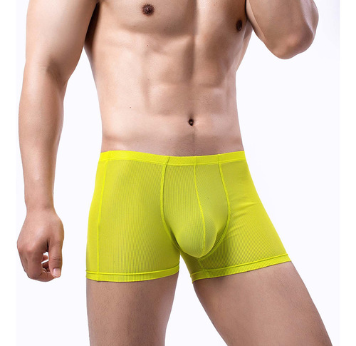 Pantalones Cortos Tipo Bóxer Suaves De Malla Transpirable Pa