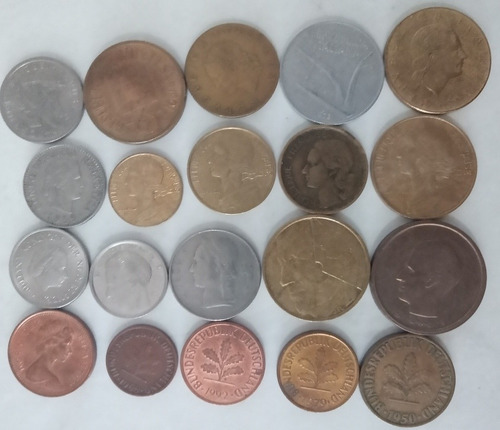 Lote 20 Moedas Internacionais - Europa (Usado)