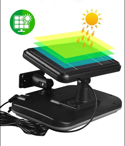 Foco Led Luz Con Panel Solar Sensor De Movimiento Exterior