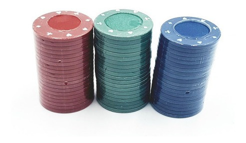 Juego Poker Set 60 Fichas De 3 Colores + Baraja Bcg No 92