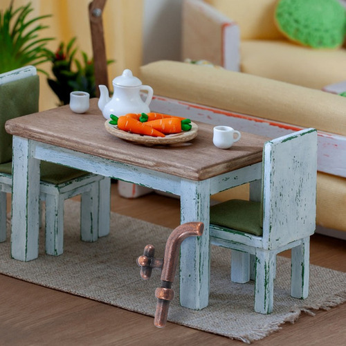 Juego De Grifos De Baño En Miniatura Dollhouse De 10 Piezas:
