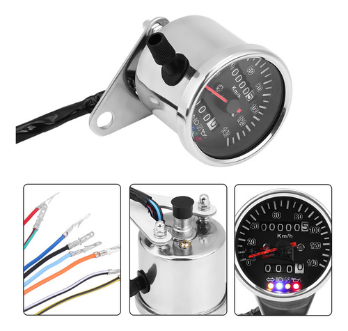 Velocímetro Moto Café Racer Retro Led Odom .