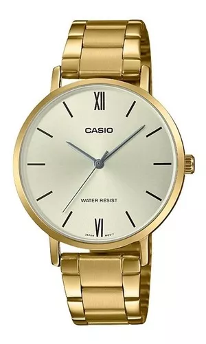 Reloj Casio Original Clásico Mujer Acero Dorado LTP-VT01G-9B