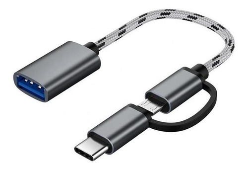 Adaptador Conector Otg Usb 3.0 A Tipo C Y Micro Usb Premium