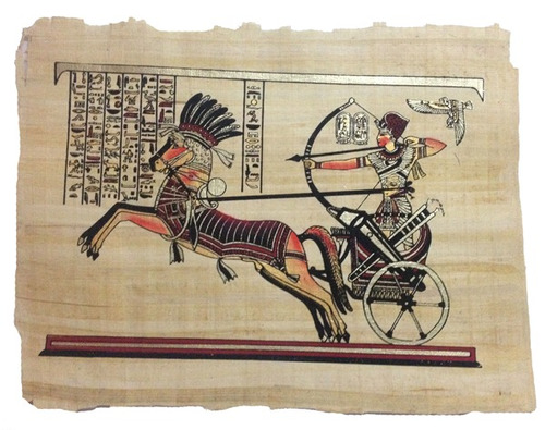 Papiro Egípcio Autêntico Caça Produto Do Egito Frete Grátis