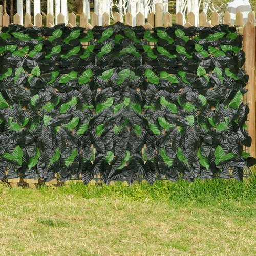 Pantalla De Pared De Privacidad De Hojas Verde Oscuro 0,5x3m
