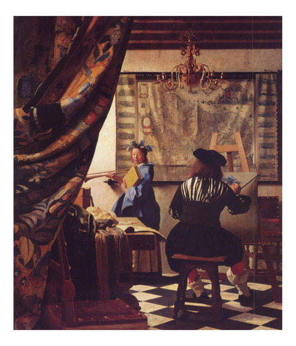 El Arte De La Pintura - Johannes Vermeer - Lamina 45 X 30 Cm