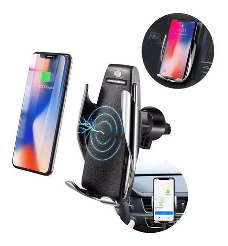 Imagem 1 de 5 de Carregador Veicular Indução Qi Sem Fio Suporte Samsung S9 S8