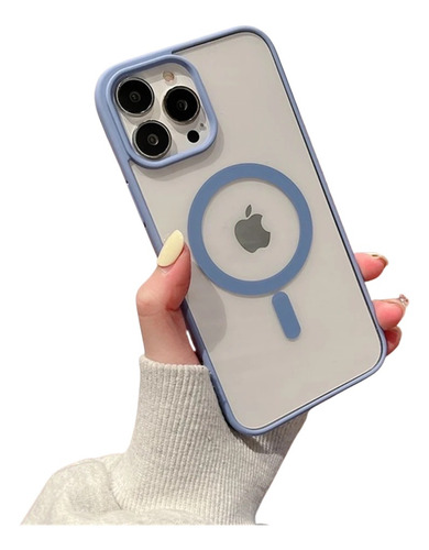 Funda Case Protector Magsafe Colors Anti Shock Para Iphone Azul Iphone 12 Pro