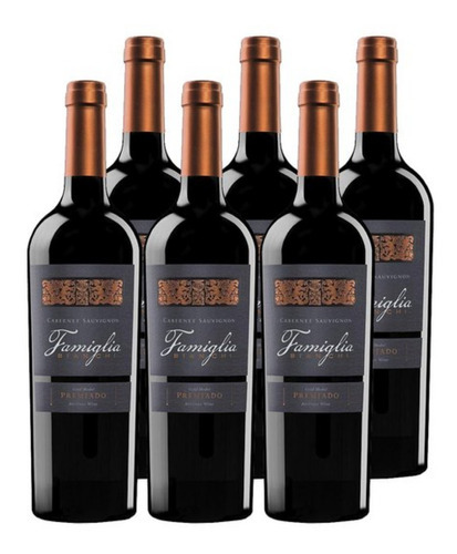 Bianchi vino famiglia cabernet sauvignon 750ml 6 unidades