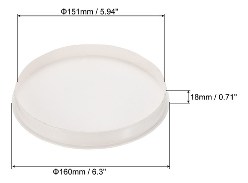 2 Tapón Tapa De Extremo De Tubería Pvc 6 Para Diy Blanco