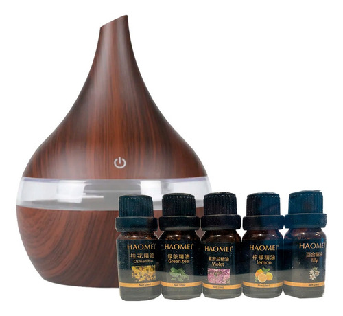 Humidificador Difusor Aromas 7 Luces + 5 Esencias 10 Ml