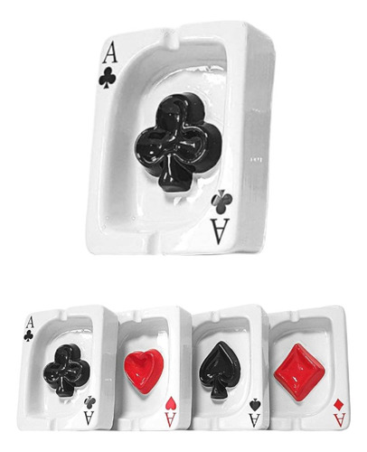 Ceniceros Ruectangular Con Forma De Carta Poker
