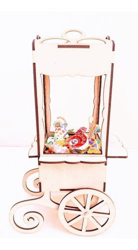 Imagen 2 de 8 de Candy Bar Pochoclera Souvenir 32cm - Mdf / Fibrofacil