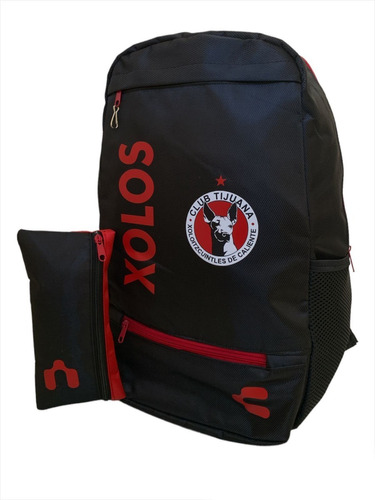 Mochila Xolos-tijuana Escolar Con Lapicera Gratis 