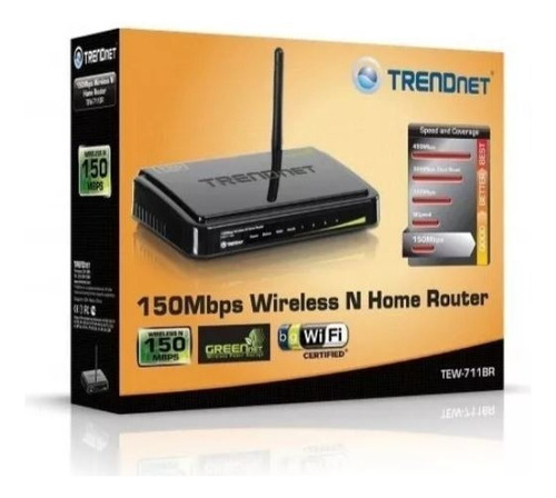 Router Wifi Trendnet Tew-711br 150mbps En Palermo Color Negro