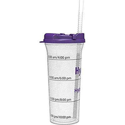 Hidr-8 Púrpura Botella 32 Oz De Agua Con Tapa Giratoria