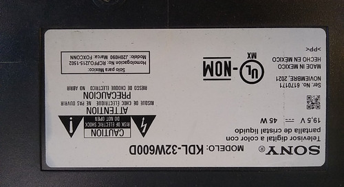 Main Sony Kdl-32w600d (Usado)