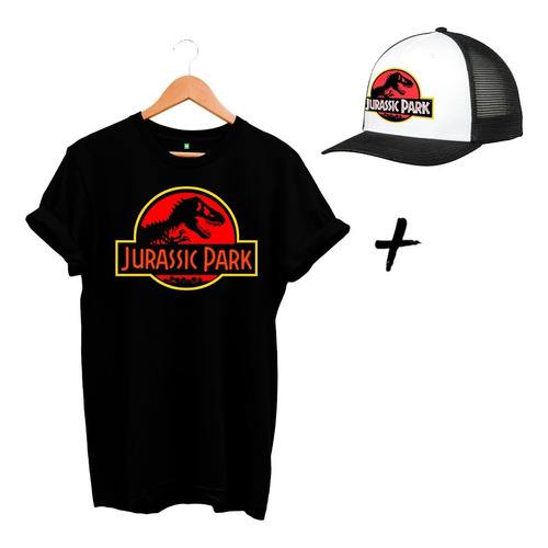 Jurassic Park Remera Gorra  Estreno Pelicula - Combo 4