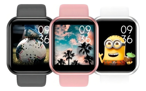 Smartwatch Iwo W46 W46 40mm Caixa 40mm De Metal Preta, Pulseira Preta