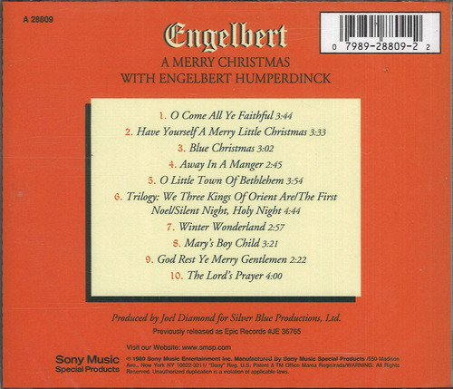 Cd Engelbert Humperdinck Feliz Navidad