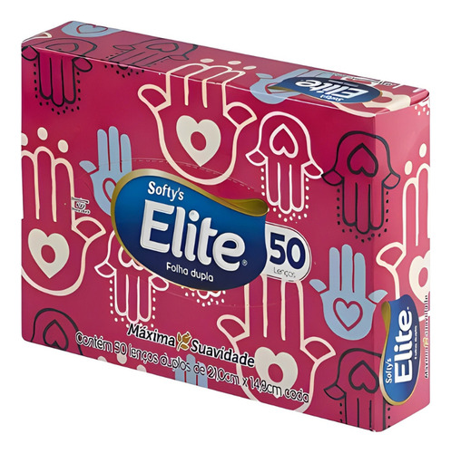 Lenço De Papel Elite 50 Folhas, Alta Absorção E Conforto