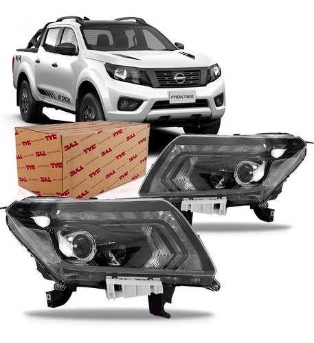 Par Farol Frontier Attack 17 A 19 Mascara Negra Manual S Led
