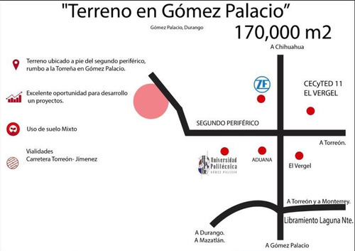 Terreno En Venta En Venta En Carretera Gomez Palacio -  La Torreña 